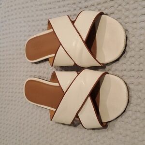 J.crew criss cross white sandals Size 9 (#7)